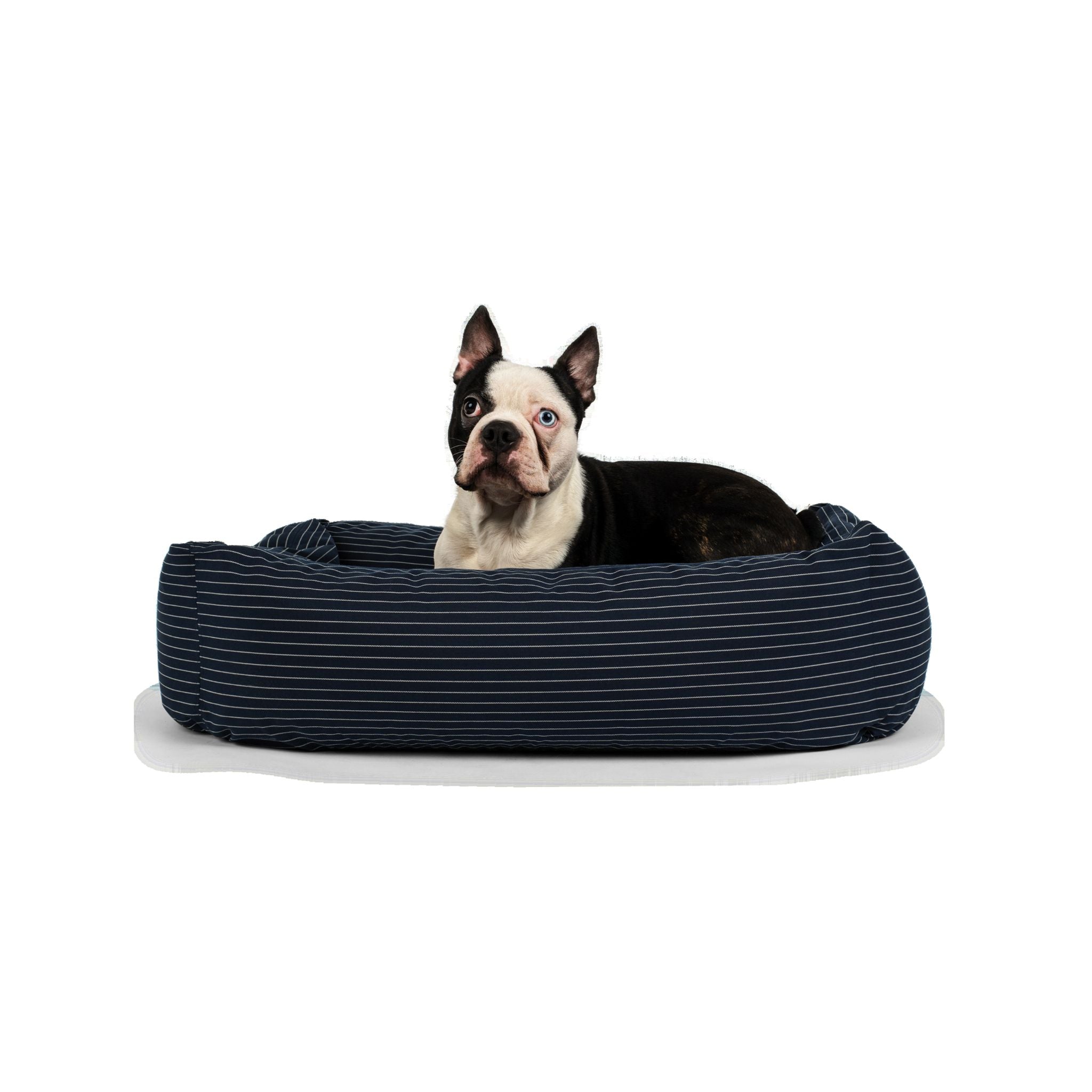 Hundeseng Navy pinstripe Small - 50x70