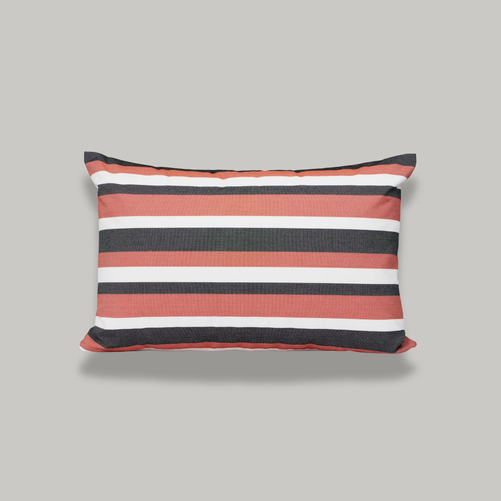 Udendørspude 40x60 - Terracotta/Grå stribet