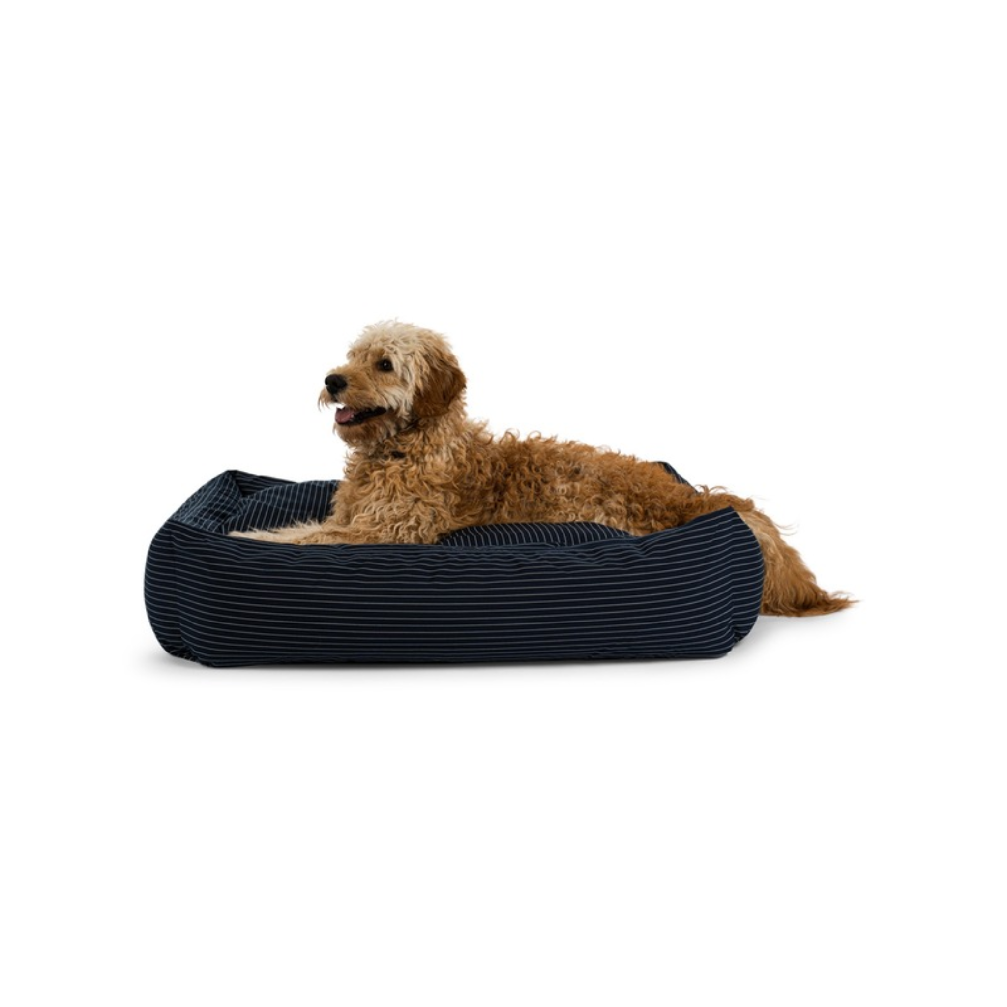 Hundeseng Navy pinstripe Large - 90x100